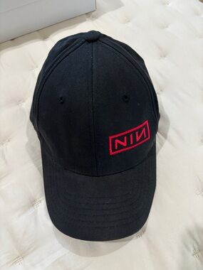 NIN Black and Red Logo Baseball Cap - Men